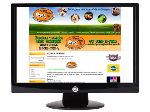  Lojas Virtuais: Pet Shop: Pet Shop Faro Fino