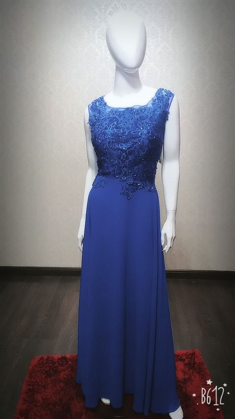    Locação de Trajes: Vestidos de Festa - Azul Royal: F960